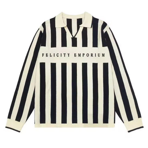 Unisex Striped Knitted Jersey